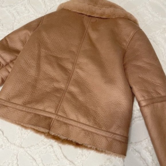 SOLD - Faux Shearling Motorcycle Jacket - ZARA - Picture 3 of 3